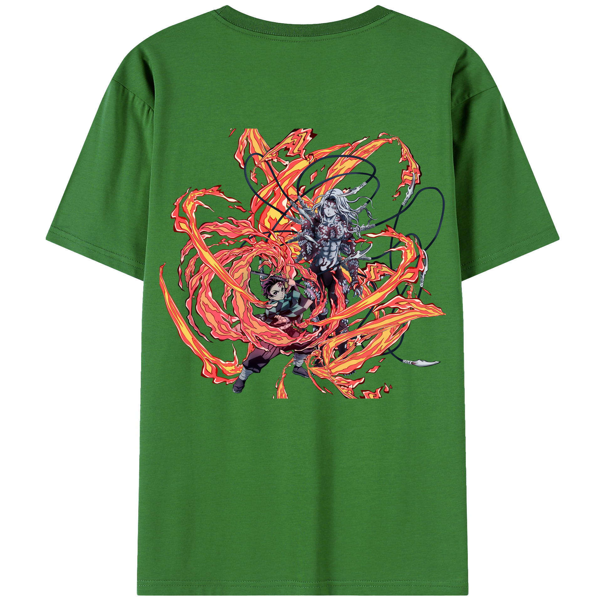 （画像用） 鬼滅の刃 竈門 炭治郎／かまど たんじろう Kamado Tanjirou レディース半袖Tシャツ(バックプリント)